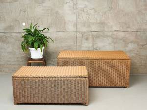 Набор из 2-х сундуков "KARL (140 и 120)", соломенный Набор из 2-х сундуков "KARL (140 и 120)", соломенный