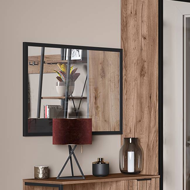 Зеркало Гранд 17.04 цвет чёрный, горизонтальное или вертикальное крепление