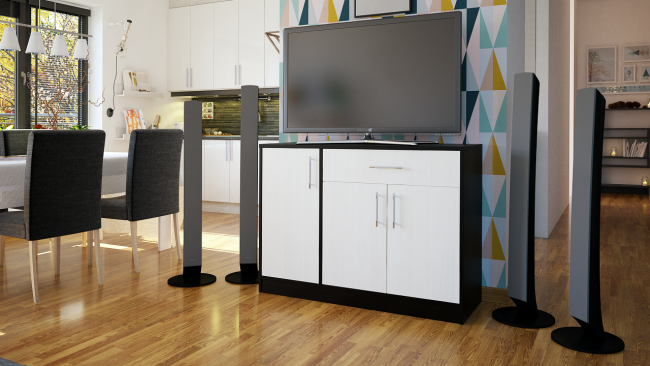 Комод СВК № 4, цвет венге/дуб лоредо Комод СВК № 4, цвет венге/дуб лоредо