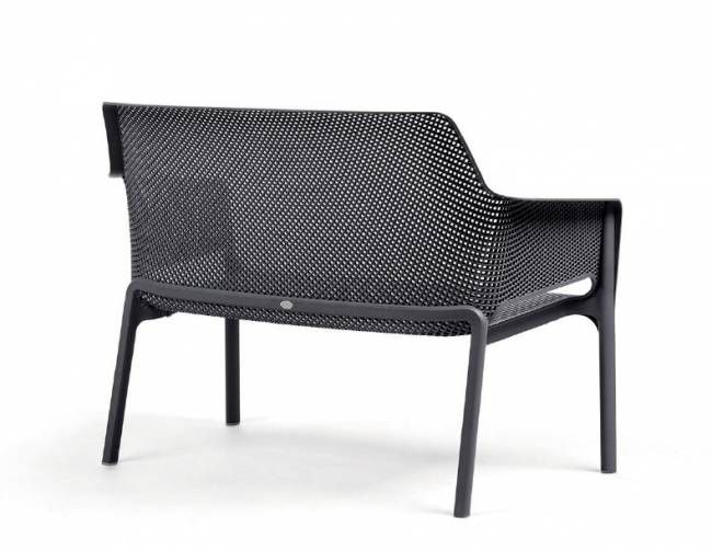 Диван пластиковый Net Bench антрацит 1160х700х860 мм Диван пластиковый Net Bench антрацит 1160х700х860 мм