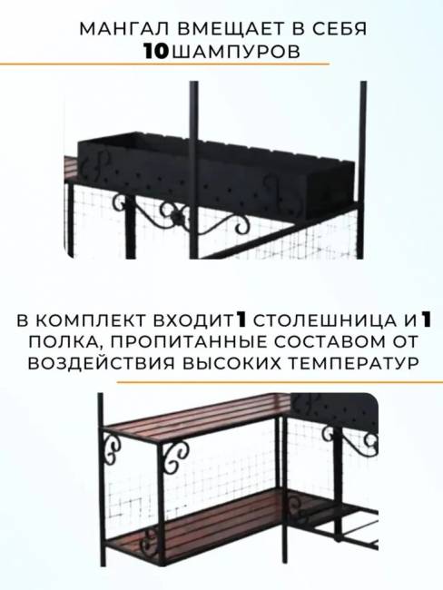 Мангал для дачи с крышей мм-26 Мангал для дачи с крышей мм-26