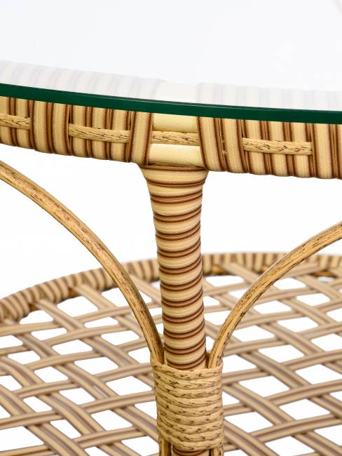 Стол Java (Ява) из искусственного ротанга, слоновая кость Стол Java (Ява) из искусственного ротанга, слоновая кость