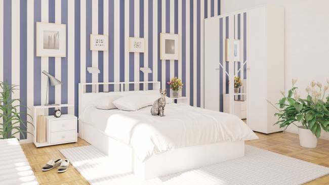 Кровать Камелия 1400 цвет белый Кровать Камелия 1400 цвет белый