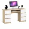 Компьютерный стол с двумя тумбами Мори МС-2 цвет дуб сонома/белый Компьютерный стол с двумя тумбами Мори МС-2 цвет дуб сонома/белый