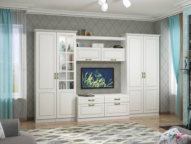 Ливерпуль Шкаф-витрина + карниз Ливерпуль Шкаф-витрина + карниз