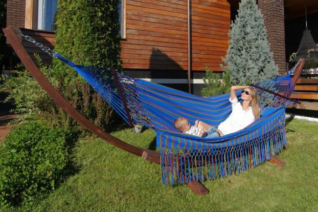 Гамак двухместный TULIP синий Гамак двухместный TULIP синий