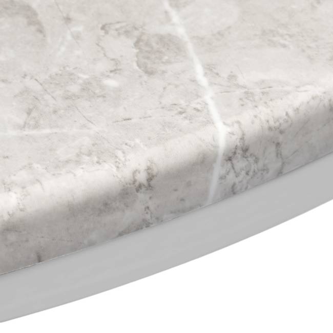 Набор кофейных столиков Tango бежевый мрамор с белыми ножками, 2шт Набор кофейных столиков Tango бежевый мрамор с белыми ножками, 2шт