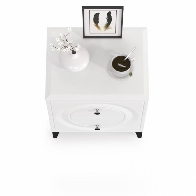 Тумба прикроватная Валенсия 13.291 цвет белый шагрень