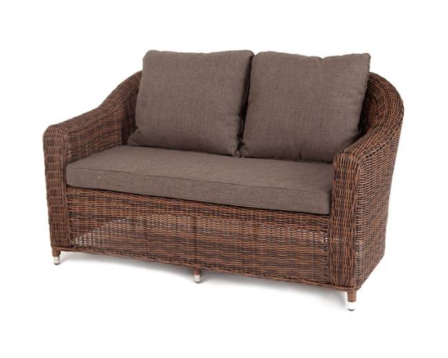 "Кон Панна" диван из искусственного ротанга двухместный, цвет коричневый "Кон Панна" диван из искусственного ротанга двухместный, цвет коричневый
