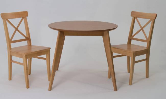 Стол Сканди К 100 натур со стульями Ингольф натур