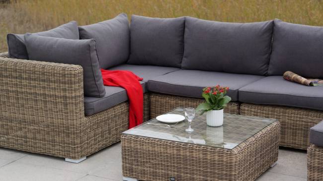 "Лунго" журнальный столик плетеный, цвет соломенный "Лунго" журнальный столик плетеный, цвет соломенный