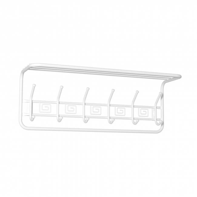 Вешалка с полкой Ажур 80 см (белый)