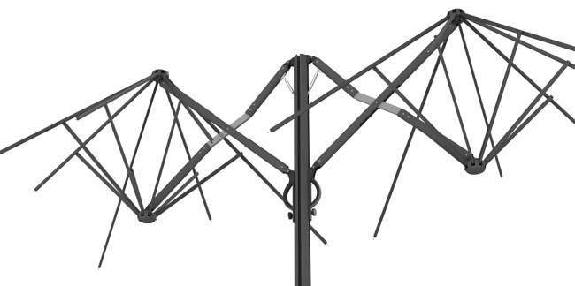 Зонт профессиональный двухкупольный 3.5х7.5 м Galaxia Dual T Timber имитация ироко, слоновая кость 3500х7500 мм Зонт профессиональный двухкупольный 3.5х7.5 м Galaxia Dual T Timber имитация ироко, слоновая кость 3500х7500 мм