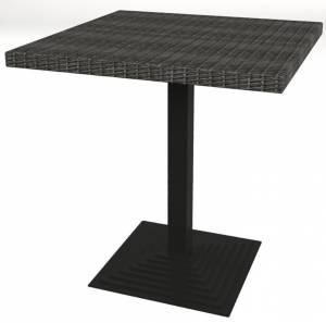 Стол на одной опоре "Севилья", из искусственного ротанга, серый, темно-серый Стол на одной опоре "Севилья", из искусственного ротанга, серый, темно-серый