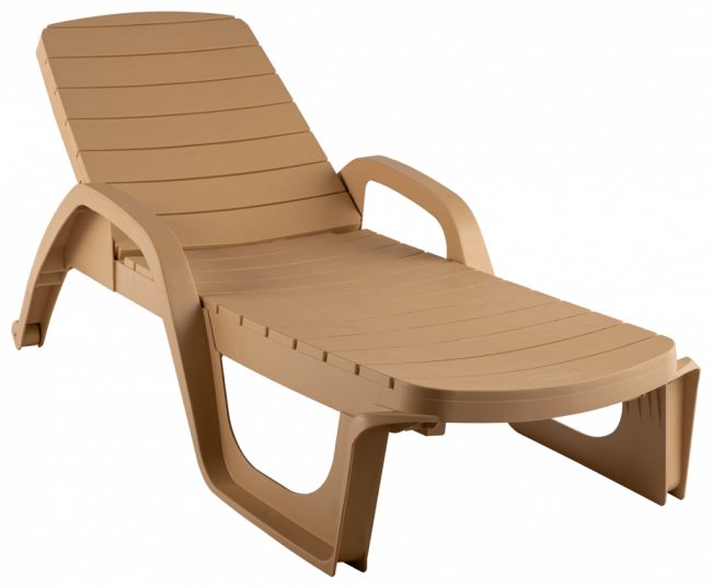 Шезлонг пластиковый Амстердам (бежевый) Шезлонг пластиковый Амстердам (бежевый)