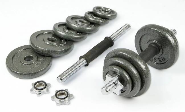 Набор металлических гантелей в чемодане "ATLAS SPORT 20 кг