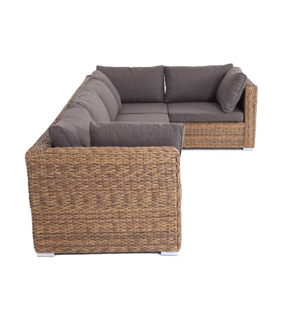 "Лунго" трансформирующийся диван из искусственного ротанга (гиацинт), цвет соломенный "Лунго" трансформирующийся диван из искусственного ротанга (гиацинт), цвет соломенный