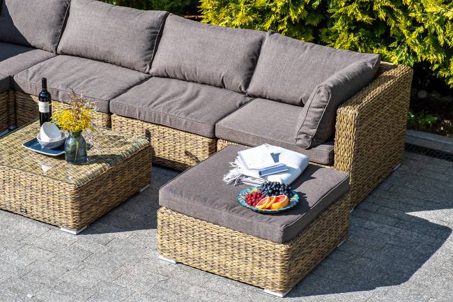 "Лунго" трансформирующийся диван из искусственного ротанга (гиацинт), цвет соломенный "Лунго" трансформирующийся диван из искусственного ротанга (гиацинт), цвет соломенный