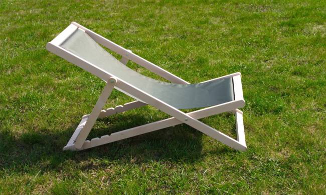 Шезлонг Чинзано грин, Зелёный/Натуральное дерево