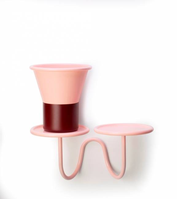 Ваза для цветов Mimosa бледно-розовый, бордовый Ø245х250 мм Ваза для цветов Mimosa бледно-розовый, бордовый Ø245х250 мм