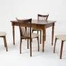 Обеденная группа Вивальди 120 со стульями Миранда орех/ ромб бежевый