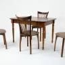 Обеденная группа Вивальди 120 со стульями Миранда орех/ ромб коричневый