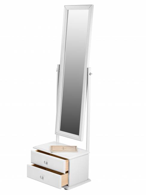 Зеркало с тумбой Селена белый 151 см х 46 см
