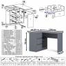 Тумба Мори МТВ1204.1 и стол компьютерный угловой МС-16 левый цвет графит Тумба Мори МТВ1204.1 и стол компьютерный угловой МС-16 левый цвет графит