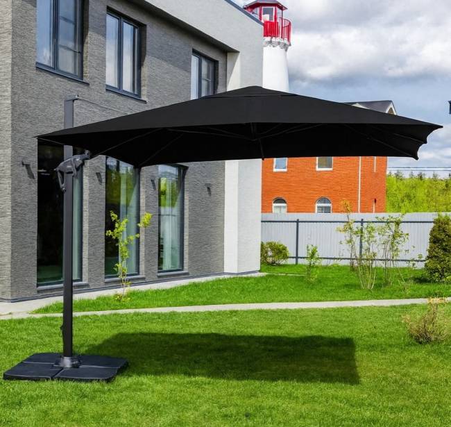Зонт SKY BLACK квадратный в комплекте с утяжелителями Зонт SKY BLACK квадратный в комплекте с утяжелителями