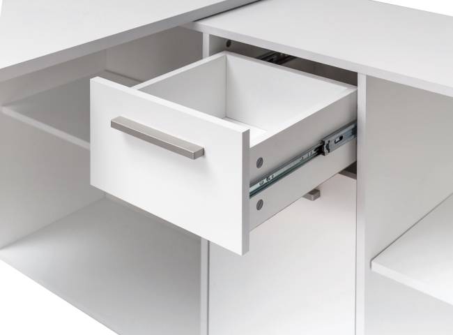 Два письменных стола-трансформера Лайт 03.245 цвет белый шагрень/тёмно-серый