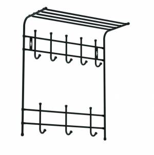 Вешалка настенная  8 крючков (черный)