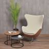 Кресло EGG STYLE CHAIR коричневый, белый, экокожа