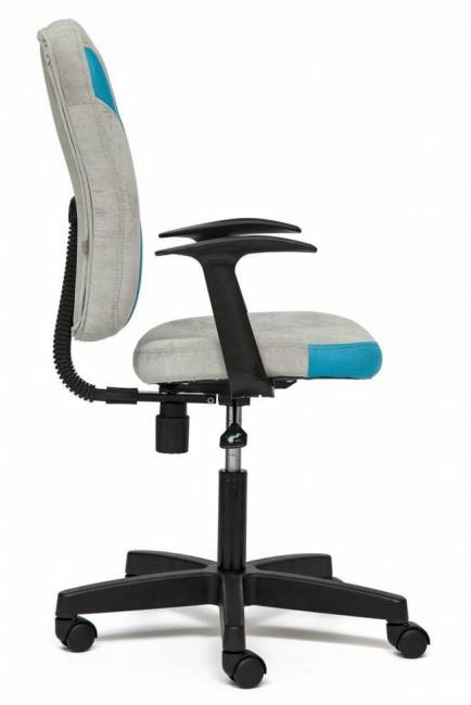 Кресло компьютерное TetChair «Остин» (Ostin) (Серая ткань «Mirage grey» + Бирюзовая сетка)