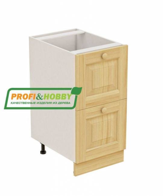Тумба 2 ящика 500х530х720 + фасад сосна без покраски Тумба 2 ящика 500х530х720 + фасад сосна без покраски