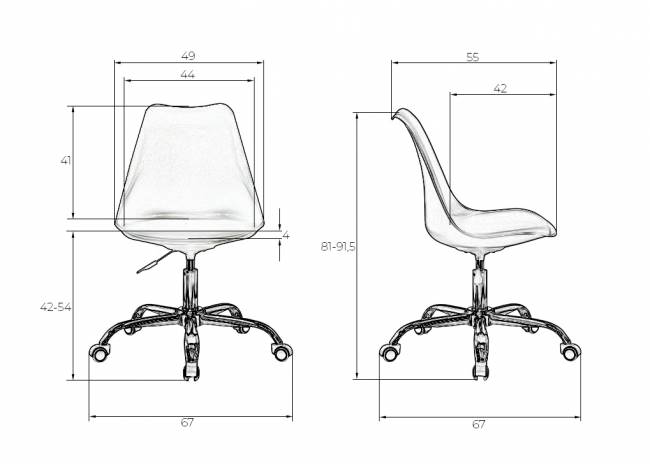 Офисное кресло для персонала DOBRIN MICKEY, чёрный
