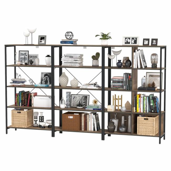 Два открытых стеллажа и стеллаж 13.151.02 Трувор цвет дуб гранж песочный/интра