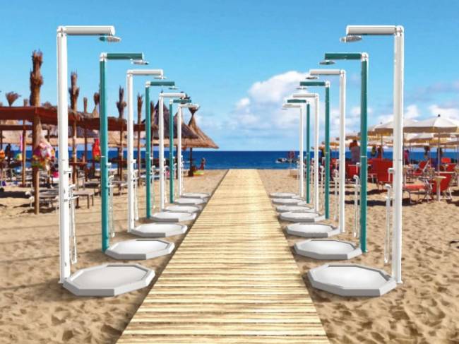 Поддон для уличного душа QP110 Smart белый 800х800х55 мм Поддон для уличного душа QP110 Smart белый 800х800х55 мм