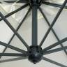Зонт профессиональный двухкупольный 3.5х7 м Alu Double Dark антрацит, слоновая кость 3500х7000 мм