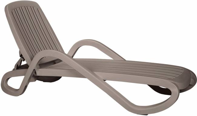 Шезлонг-лежак пластиковый Eden тортора 1700-1945х710х850 мм Шезлонг-лежак пластиковый Eden тортора 1700-1945х710х850 мм