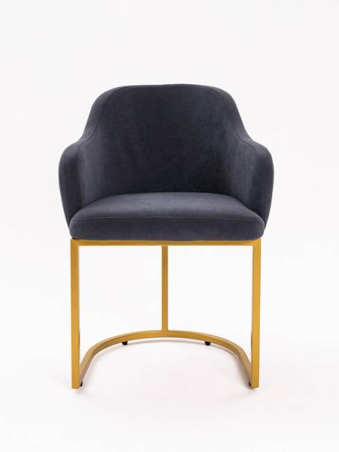 Стул Amely Grafit / Gold