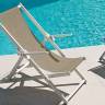 Кресло-шезлонг текстиленовое складное Sdraio серебристый, серо-коричневый 690х1050х1090 мм