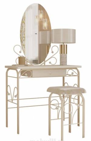 Стол дамский с ящиков ММД 303 Белый / Белый