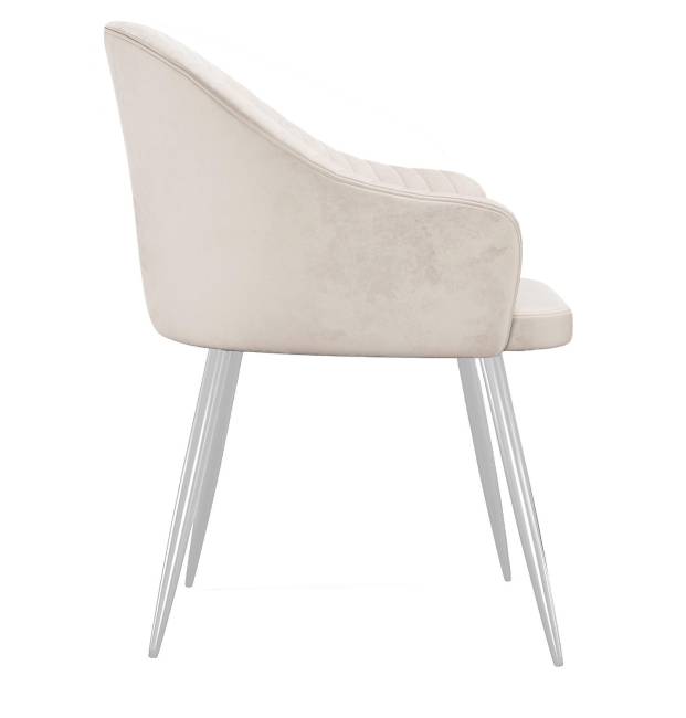 Стул DikLine 439 поворотный, C103 крем, ножки белые Стул DikLine 439 поворотный, C103 крем, ножки белые