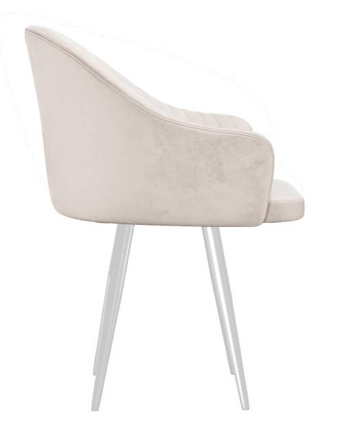 Стул DikLine 439 поворотный, C103 крем, ножки белые Стул DikLine 439 поворотный, C103 крем, ножки белые