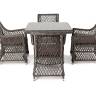 "Айриш" обеденная группа плетеная на 4 персоны, цвет графит "Айриш" обеденная группа плетеная на 4 персоны, цвет графит