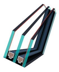 Пластиковое мансардное окно PTP-V U4 с двухкамерным морозостойким стеклопакетом