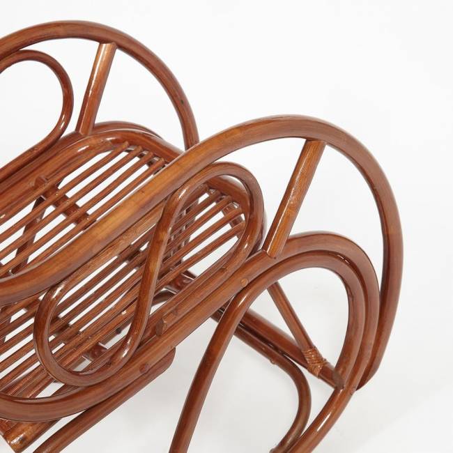 Кресло-качалка VIENNA (разборная) / без подушки / ротанг top quality, 58x133x102 см, Pecan (орех) орех ротанг top quality