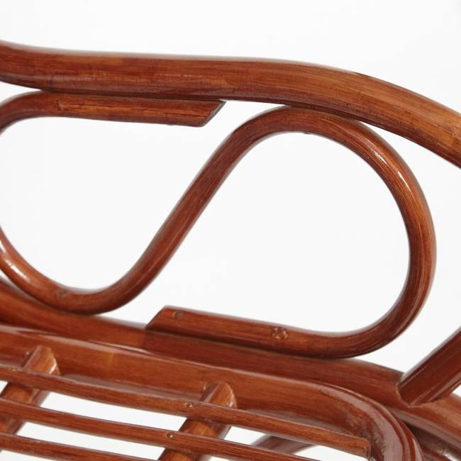 Кресло-качалка VIENNA (разборная) / без подушки / ротанг top quality, 58x133x102 см, Pecan (орех) орех ротанг top quality