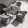 "Фредо" обеденная группа плетеная, цвет графит