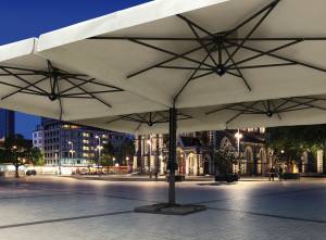 Зонт профессиональный четырехкупольный 6х6 м Alu Poker Dark антрацит, слоновая кость 6000х6000 мм Зонт профессиональный четырехкупольный 6х6 м Alu Poker Dark антрацит, слоновая кость 6000х6000 мм